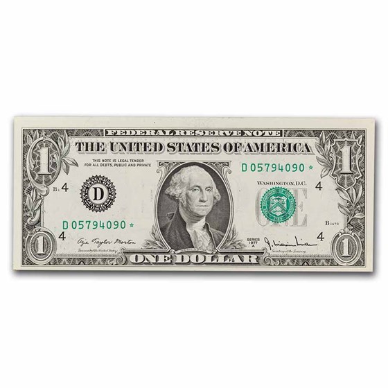 1977-A* (D-Cleveland) $1.00 FRN CU (Fr#1910-D*) Star Note!
