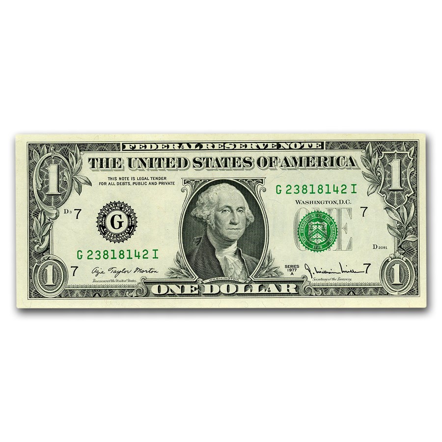 1977-A (G-Chicago) $1.00 FRN CU (Fr#1910-G)