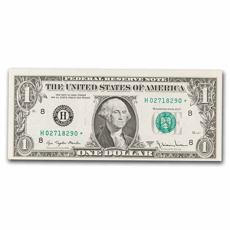 1977-A* (H-St. Louis) $1.00 FRN CU (Fr#1910-H*) Star Note!