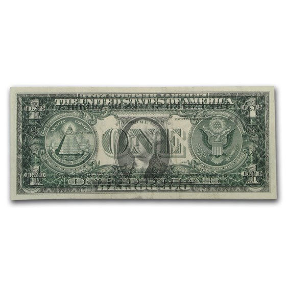 1977 (B-New York) $1.00 FRN AU (Offset Printing Error) 1977 (B-New York) $1.00 FRN AU (Offset Printing Error)