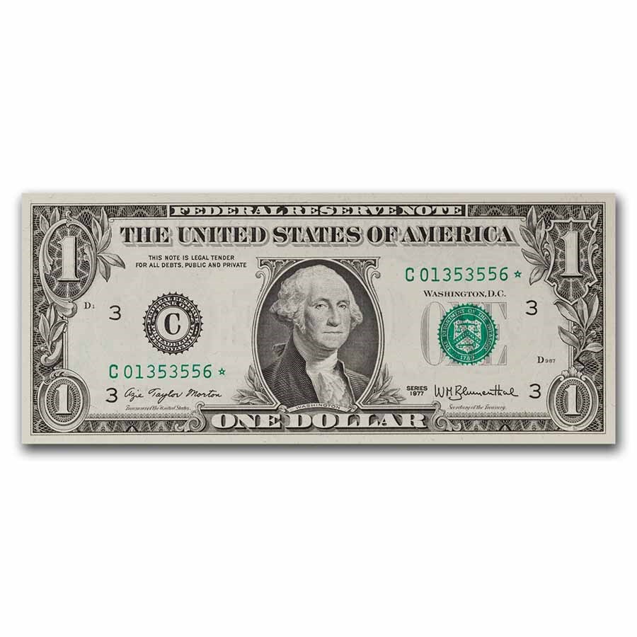 1977* (C-Philadelphia) $1.00 FRN CU (Fr#1909-C*) Star Note!