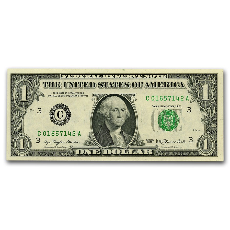 1977 (C-Philadelphia) $1.00 FRN CU (Fr#1909-C)