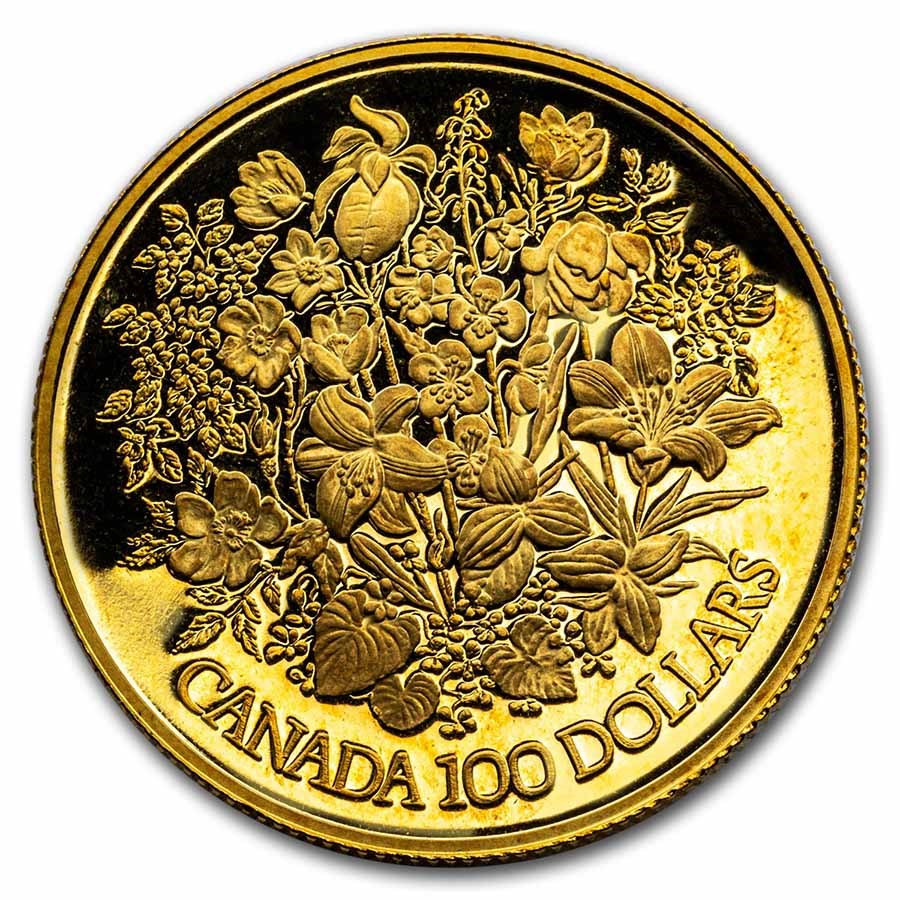 Buy 1977 Canada 1/2 oz Proof Gold 100 Jubilee Flower(w/Box & COA) APMEX