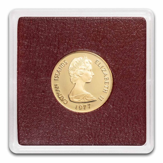 1977 Cayman Islands Gold 50 Dollars Proof (Queen Anne)