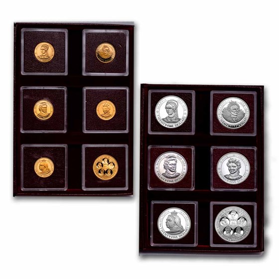 1977 Cayman Islands Gold & Silver "The Six Queens Collection" Set 1977 Cayman Islands Gold & Silver "The Six Queens Collection" Set