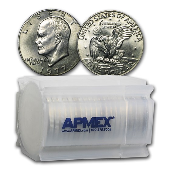 1977 Clad Eisenhower Dollar 20-Coin Roll BU 1977 Clad Eisenhower Dollar 20-Coin Roll BU