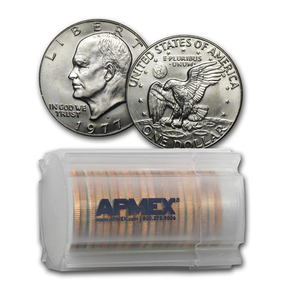 1977-D Clad Eisenhower Dollar 20-Coin Roll BU 1977-D Clad Eisenhower Dollar 20-Coin Roll BU