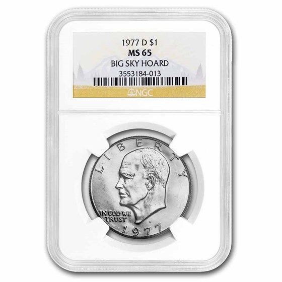 1977-D Clad Eisenhower Dollar MS-65 NGC 1977-D Clad Eisenhower Dollar MS-65 NGC