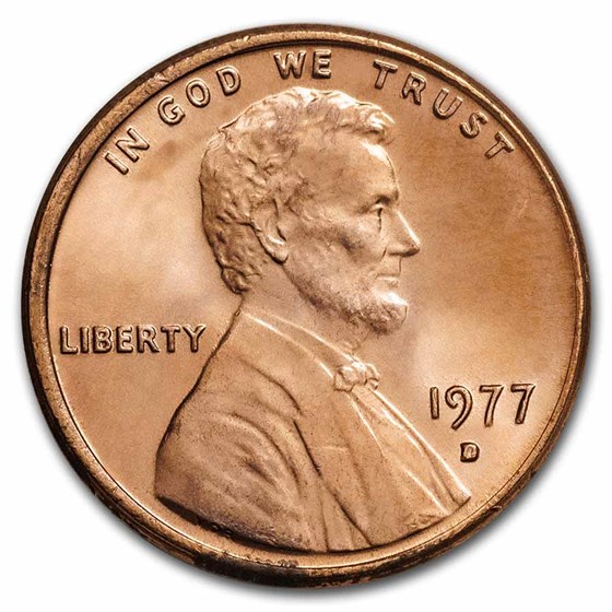 1977-D Lincoln Cent BU (Red)
