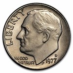 1977-D Roosevelt Dime 50-Coin Roll BU