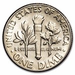 1977-D Roosevelt Dime 50-Coin Roll BU