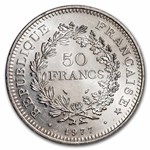 1977 France Silver 50 Francs Hercules BU