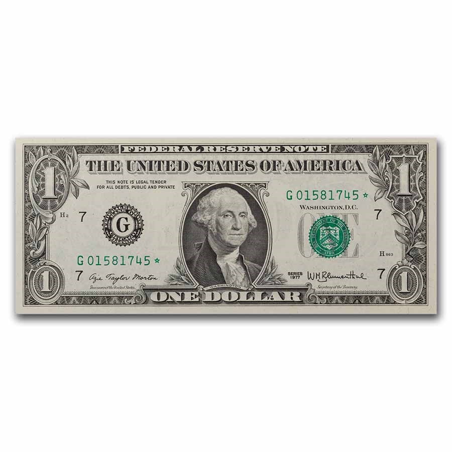1977* (G-Chicago) $1.00 FRN CU (Fr#1909-G*) Star Note!