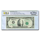 1977 (G-Chicago) $5 FRN CU-66 PPQ PCGS (Fr#1974-G) Board Break