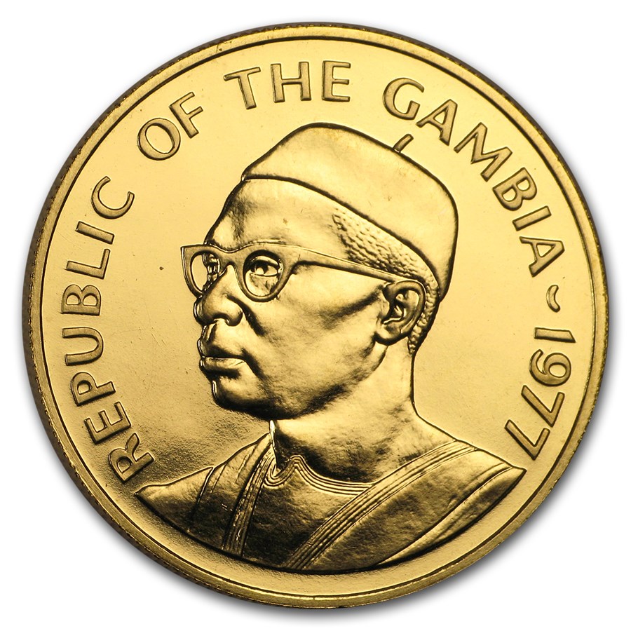 1977 Gambia Gold 500 Dalasis Sitaunga Conservation Series BU