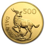 1977 Gambia Gold 500 Dalasis Sitaunga Conservation Series BU