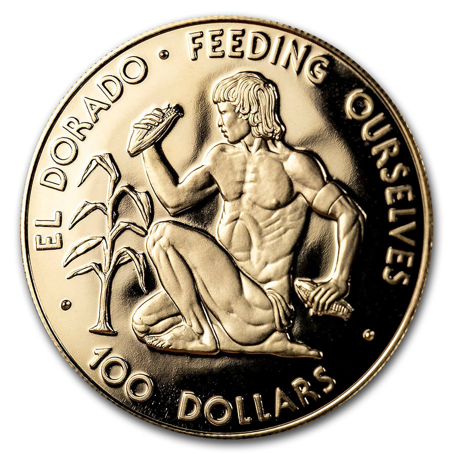 Buy 1977 Guyana Gold $100 The Golden Man Proof | APMEX