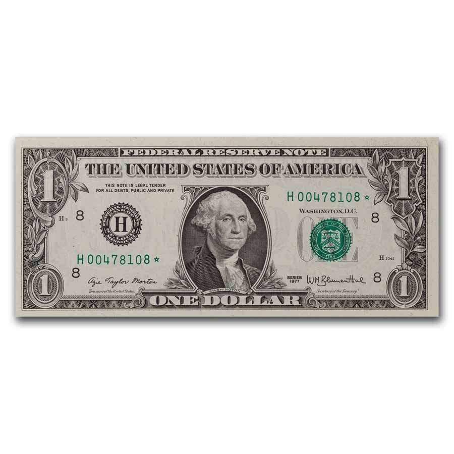 1977* (H-St. Louis) $1.00 FRN CU (Fr#1909-H*) Star Note!