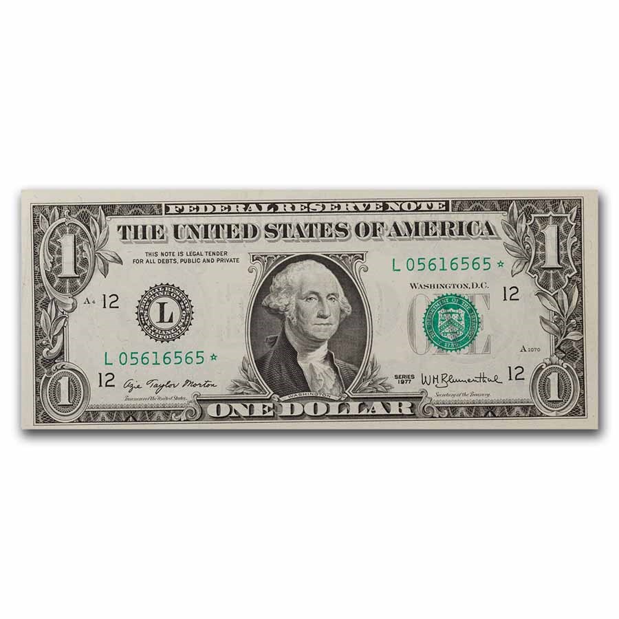 1977* (L-San Francisco) $1.00 FRN CU (Fr#1909-L*) Star Note!