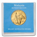 1977 Malaysia Gold 200 Ringgit Southeast Asia Games BU