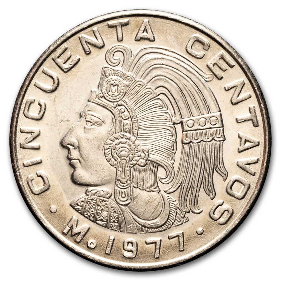 1977 Mexico 50 Centavos BU