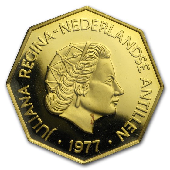 Buy 1977 Netherlands Antilles Gold 200 Gulden Proof (Mint Sealed) | APMEX