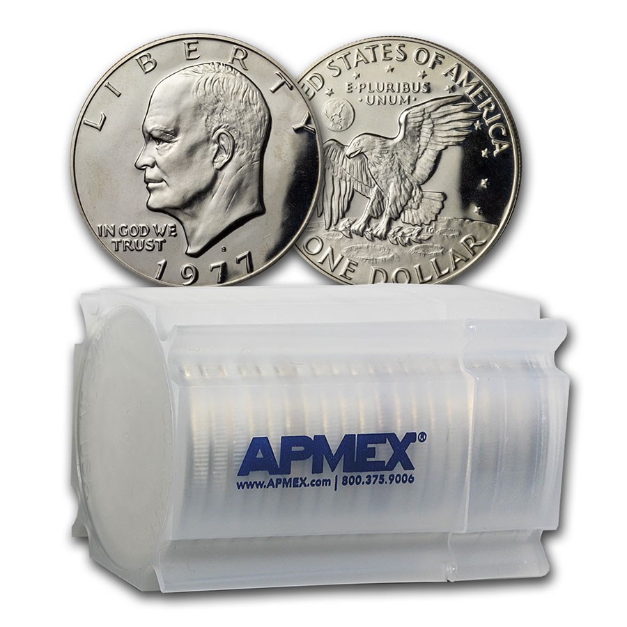 1977-S Clad Eisenhower Dollars 20-Coin Roll Proof