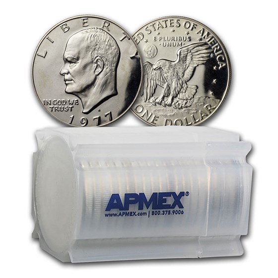 1977-S Clad Eisenhower Dollars 20-Coin Roll Proof 1977-S Clad Eisenhower Dollars 20-Coin Roll Proof