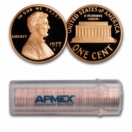 1977-S Lincoln Cent 50-Coin Roll Proof 1977-S Lincoln Cent 50-Coin Roll Proof
