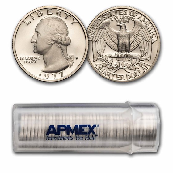 1977-S Washington Quarter 40-Coin Proof Roll 1977-S Washington Quarter 40-Coin Proof Roll