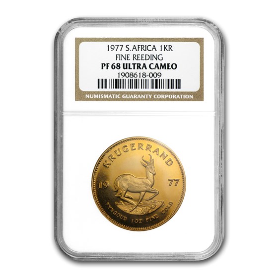 1977 South Africa 1 oz Gold Krugerrand PF-68 NGC
