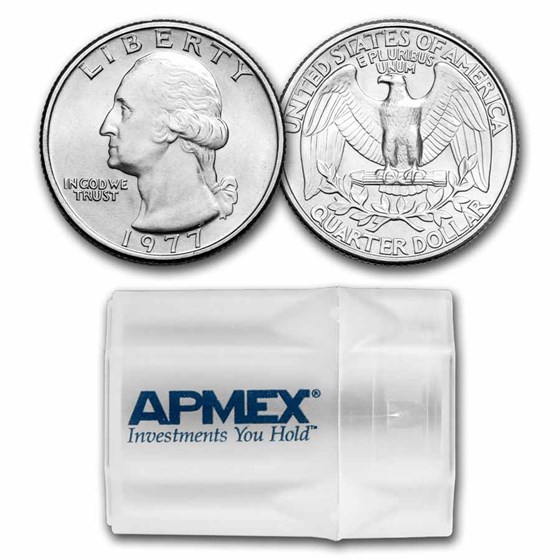 1977 Washington Quarter 40-Coin Roll BU 1977 Washington Quarter 40-Coin Roll BU