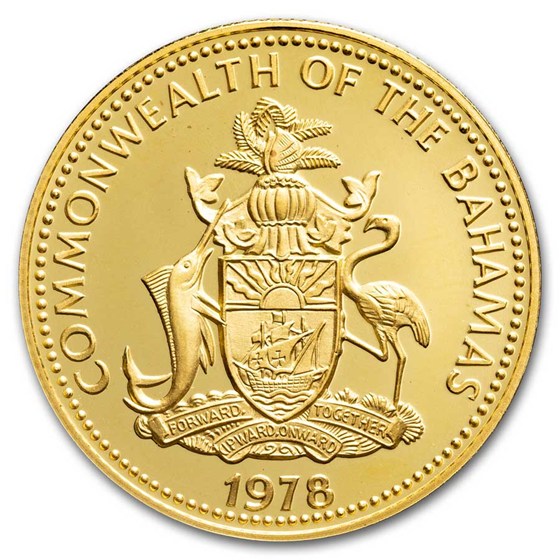 Buy 1978 Bahamas Proof Gold $100 Sir MIlo Butler | APMEX