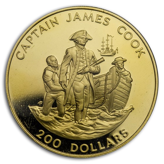 1978 Cook Islands Gold $200 Captain James Cook Proof 1978 Cook Islands Gold $200 Captain James Cook Proof