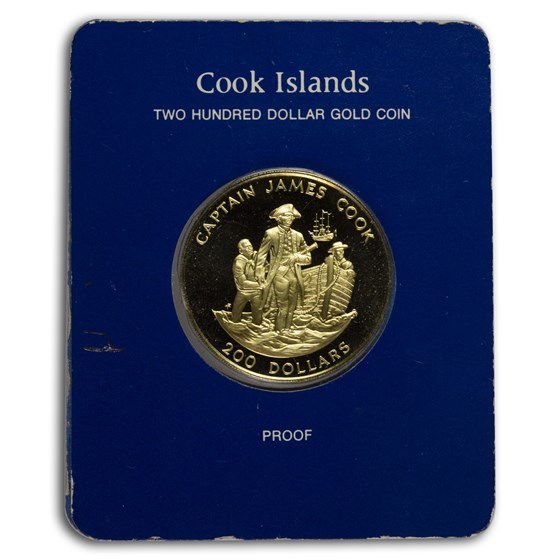 1978 Cook Islands Gold $200 Captain James Cook Proof 1978 Cook Islands Gold $200 Captain James Cook Proof