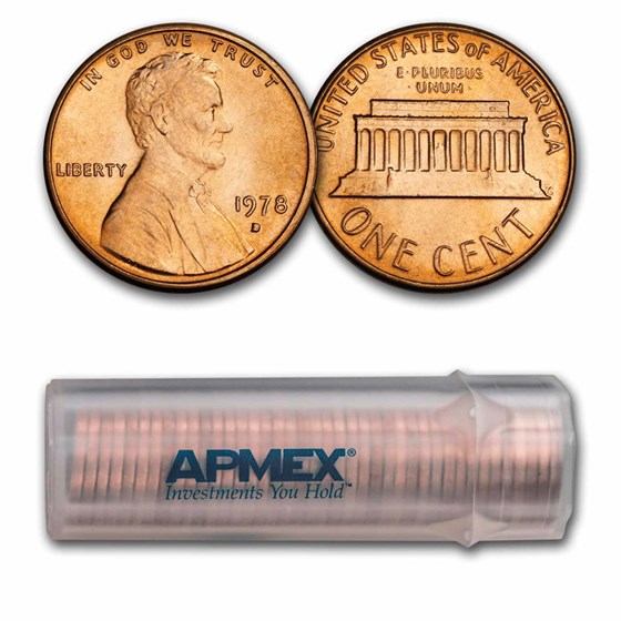 1978-D Lincoln Cent 50-Coin Roll BU 1978-D Lincoln Cent 50-Coin Roll BU