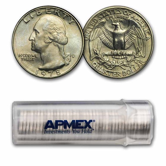 1978-D Washington Quarter 40-Coin Roll BU 1978-D Washington Quarter 40-Coin Roll BU