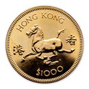 1978 Hong Kong Gold $1000 Year of the Horse BU