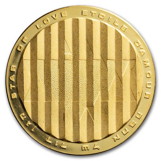 1978 Isreal Gold Medal Yaccov Agam Star of Love Proof 1978 Isreal Gold Medal Yaccov Agam Star of Love Proof