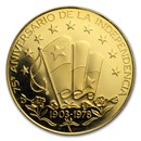 1978 Panama Proof Gold 75 Balboas 75th Anniv of Independence