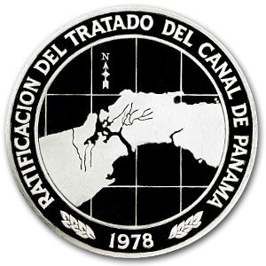 1978 Panama Silver 10 Balboas Canal Treaty Proof 1978 Panama Silver 10 Balboas Canal Treaty Proof