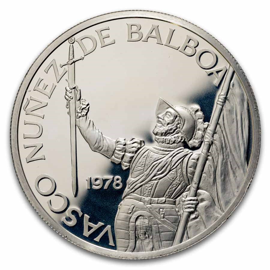 1978 Panama Silver 20 Balboas 75th Anniv Proof