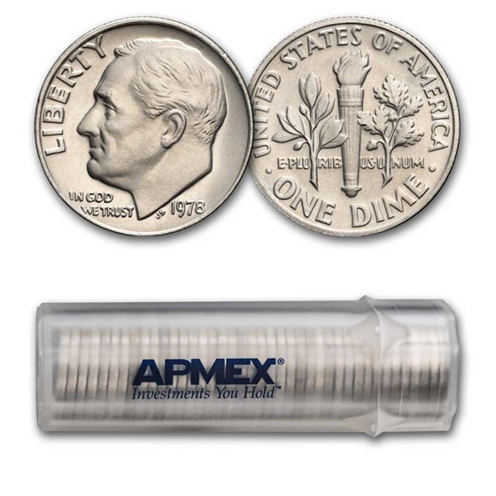 1978 Roosevelt Dime 50-Coin Roll BU 1978 Roosevelt Dime 50-Coin Roll BU