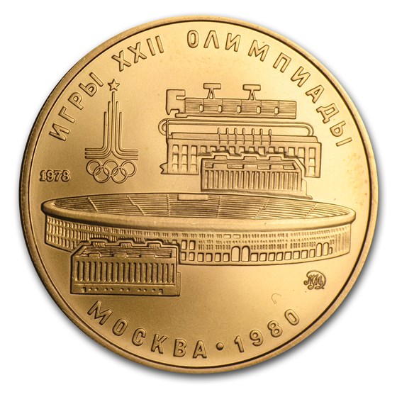 Buy 1978 Russia Gold 100 Roubles Olympic Lenin Stadium BU/Proof | APMEX