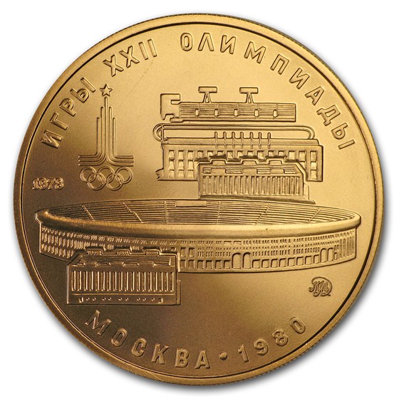 1978 Russia Gold 100 Roubles Olympic Lenin Stadium BU/Proof 1978 Russia Gold 100 Roubles Olympic Lenin Stadium BU/Proof