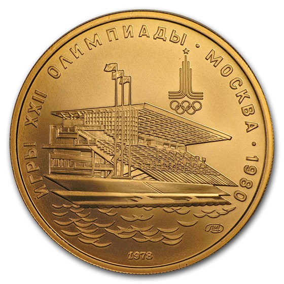 Buy 1978 Russia Gold 100 Roubles Olympic Waterside Stand BU/Proof | APMEX