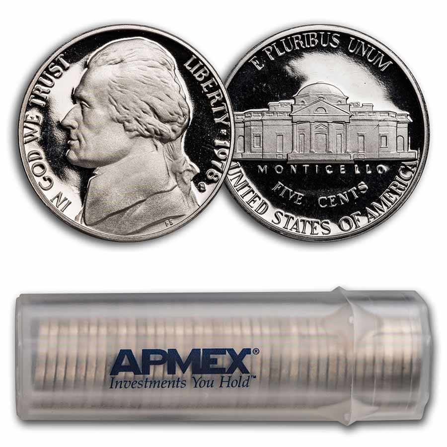 1978-S Jefferson Nickel 40-Coin Roll Gem Proof