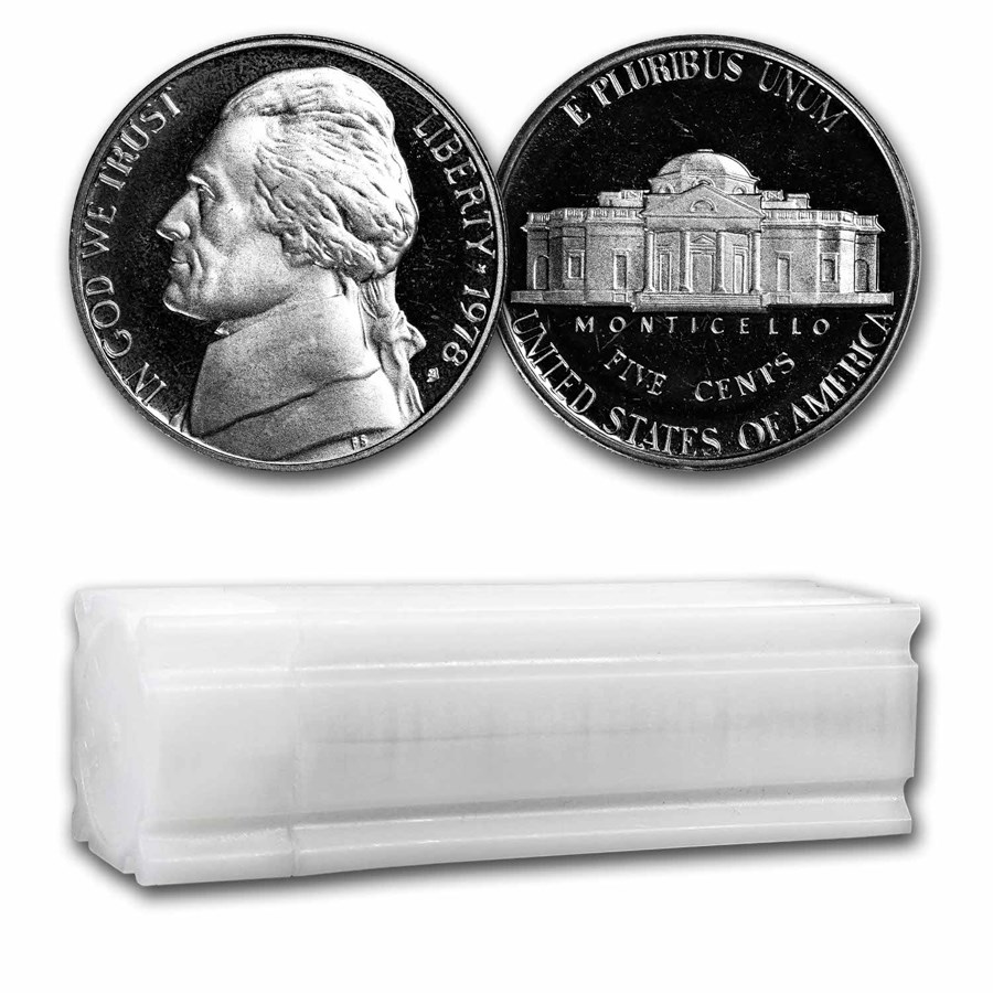 1978-S Jefferson Nickel 40-Coin Roll Proof