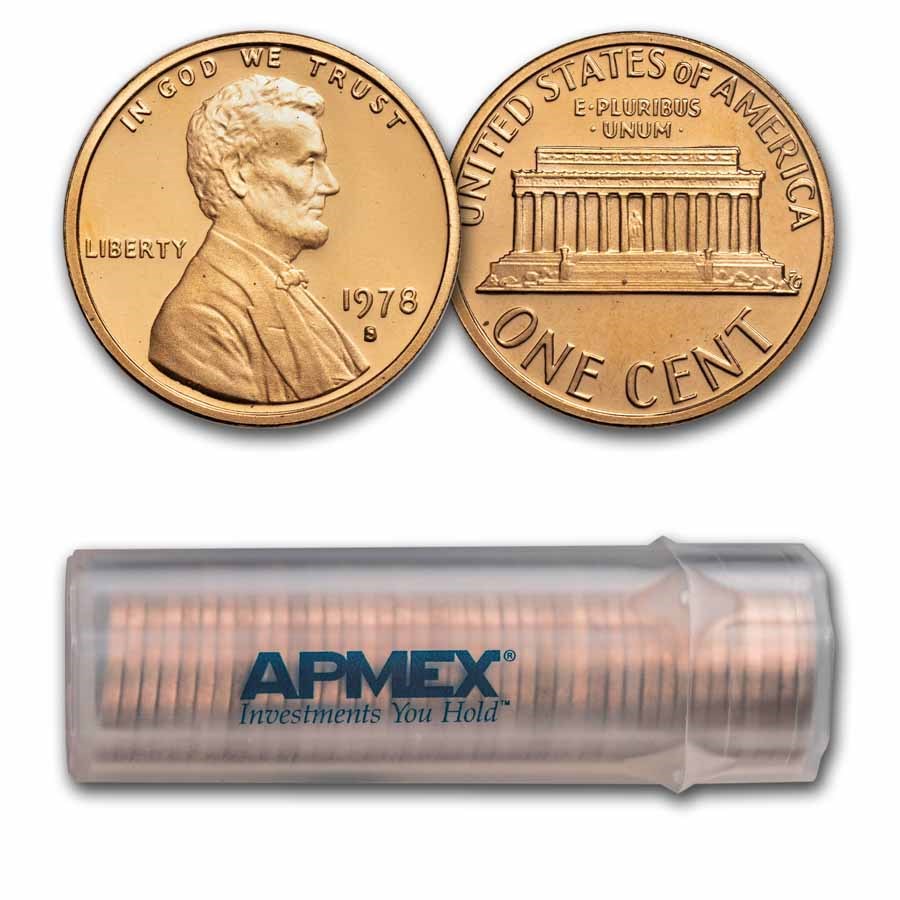 1978-S Lincoln Cent 50-Coin Roll Proof