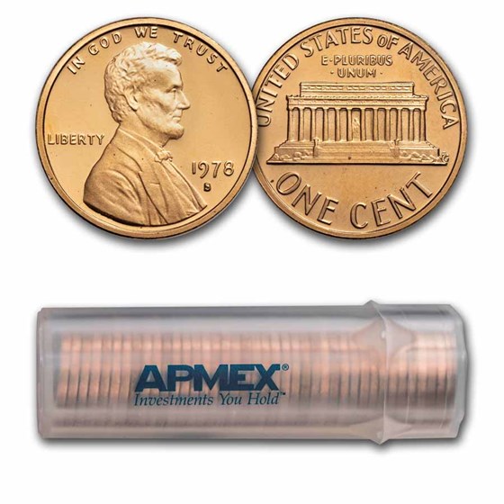 1978-S Lincoln Cent 50-Coin Roll Proof 1978-S Lincoln Cent 50-Coin Roll Proof